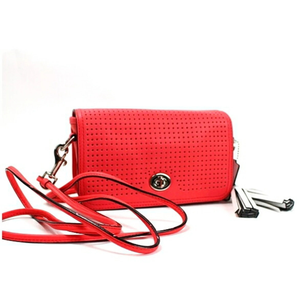 Coach Shoulder Bag 22387 Legacy Perforated Leather Pink COACH Women's